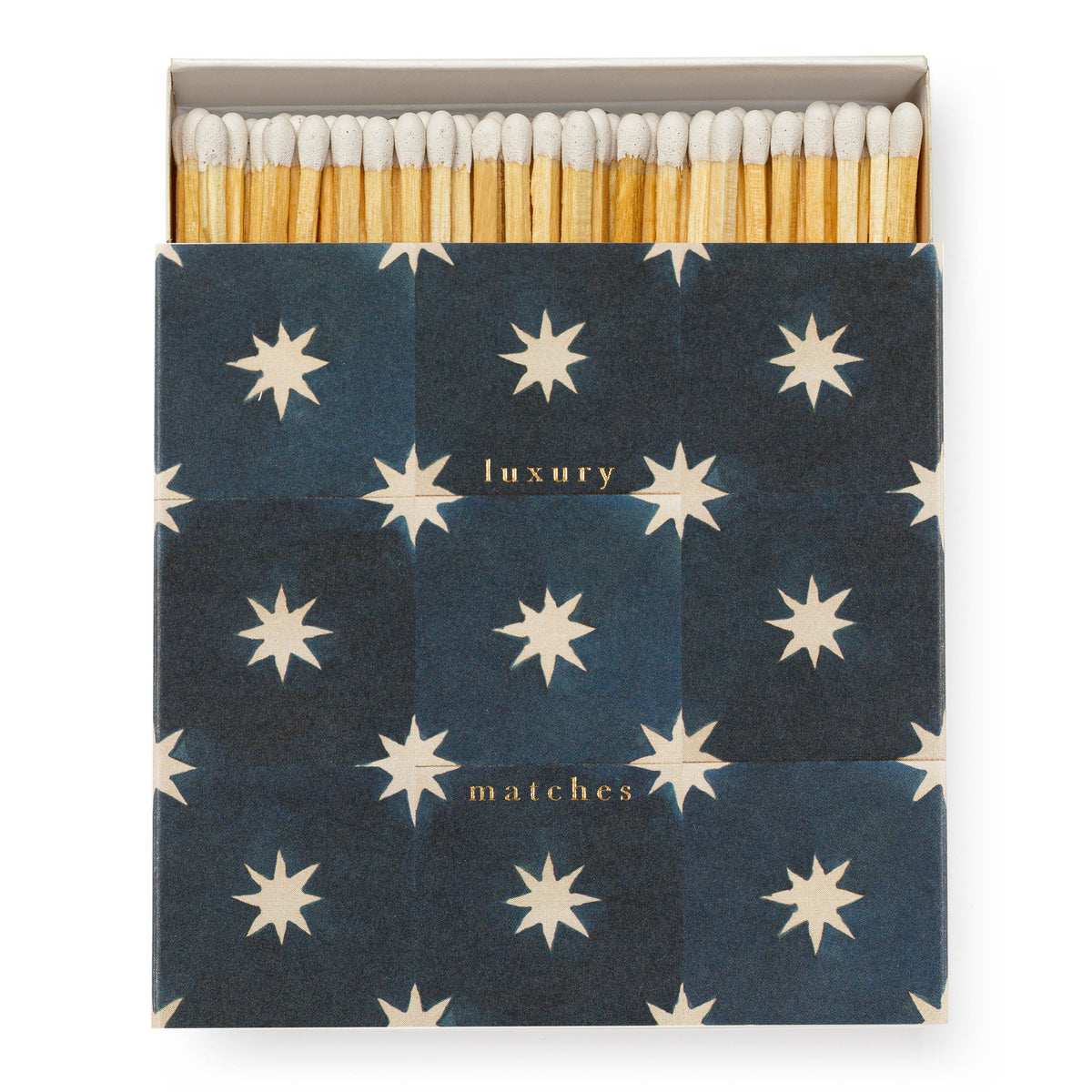 Luxury Oversized Matches ~ Navy Star Tile by Wanderlust Paper Co.